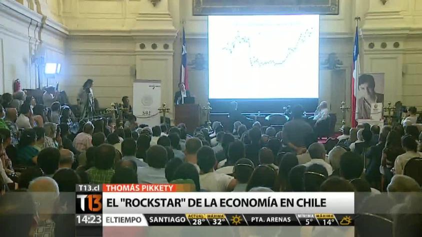 [T13 Tarde] Presidenta Bachelet recibe a economista Pikkety