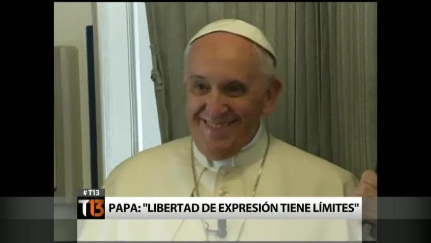 [T13] Papa Francisco: "La libertad de expresión no da derecho a insultar la religión de otros"