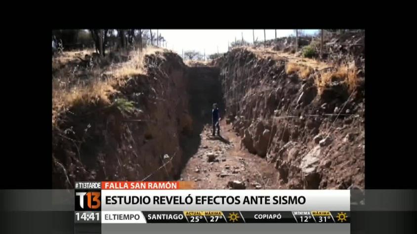 [T13 Tarde] Estudio revela efectos de sismo en falla San Ramón