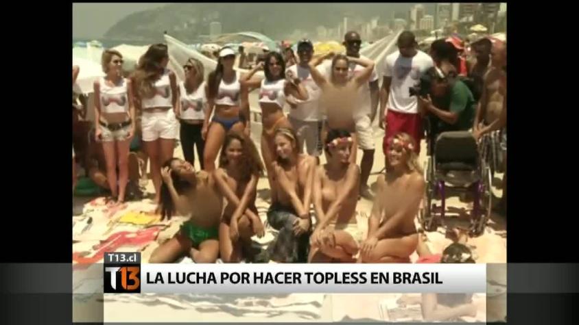 [T13] Mujeres luchan por hacer topless en Brasil