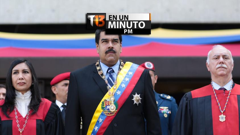 [VIDEO] #T13enunminuto: Nicolás Maduro acusa intento de boicot de EE.UU. y más noticias