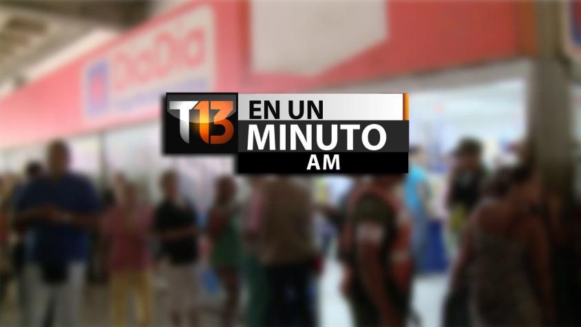 [VIDEO] #T13enunminuto: Gobierno de Venezuela ocupa cadena de supermercado y más noticias