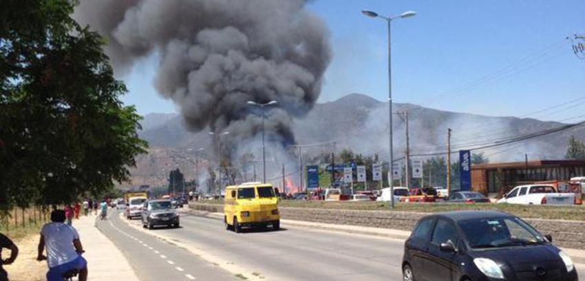 Intendencia de O'Higgins declara Alerta Roja por incendio en Machalí