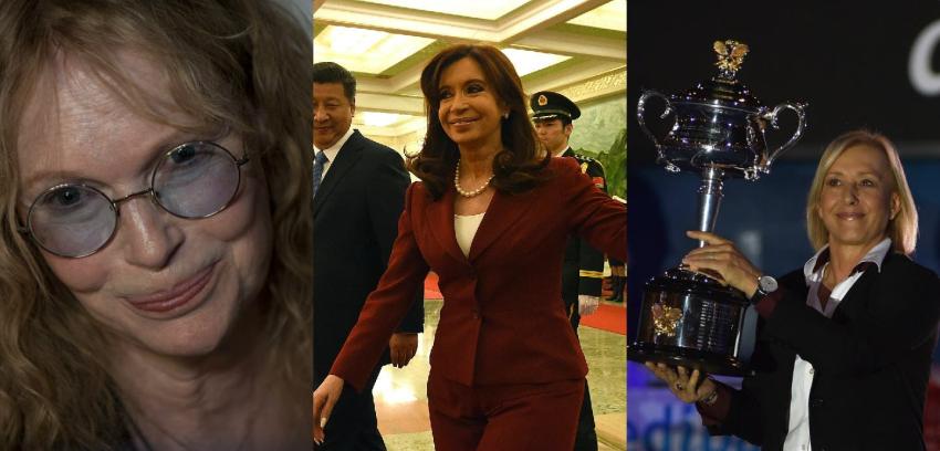 La insólita polémica de Cristina Fernández con Mia Farrow y Martina Navratilova