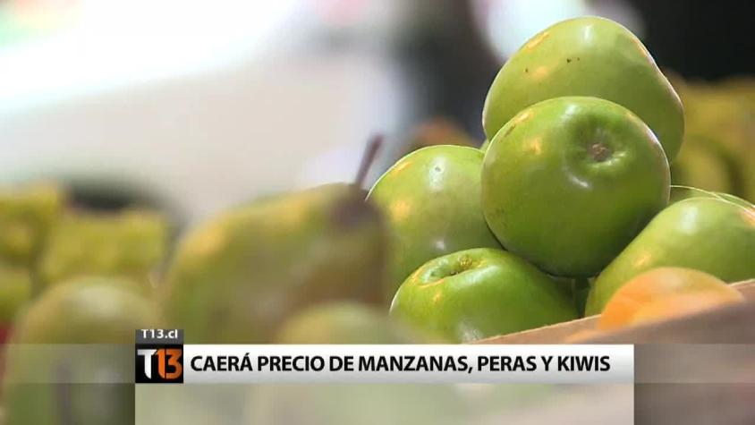 IPC: caerá precio de manzanas, peras y kiwis
