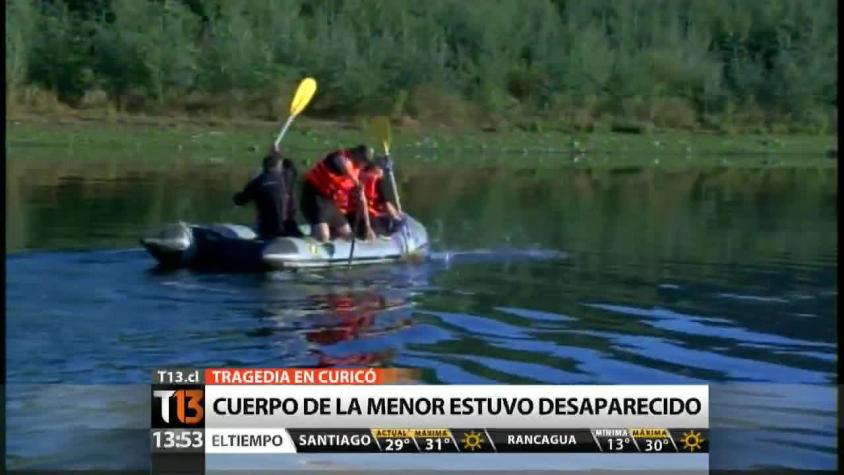 Encuentran cuerpo de niña desaparecida tras caer a río Mataquito