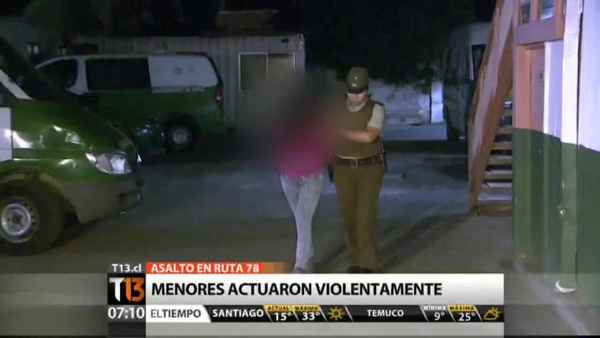 Tres menores de edad protagonizan violento asalto en Melipilla
