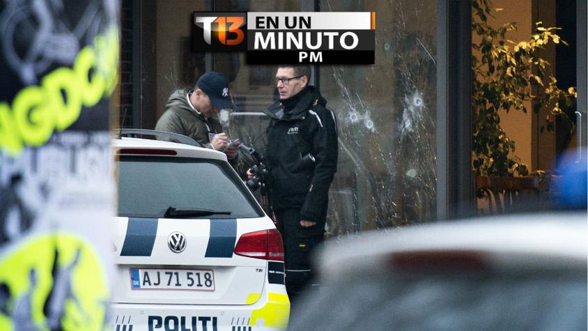 [VIDEO] #T13enunminuto: Dos sospechosos detenidos por atentado en Dinamarca y más noticias