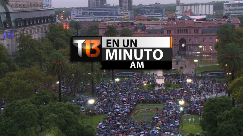 [VIDEO] #T13enunminuto: Miles de argentinos marcharon a un mes de la muerte de Nisman y más noticias