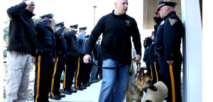 "Judge" el perro policial despedido con honores antes de ser sacrificado en EE.UU.