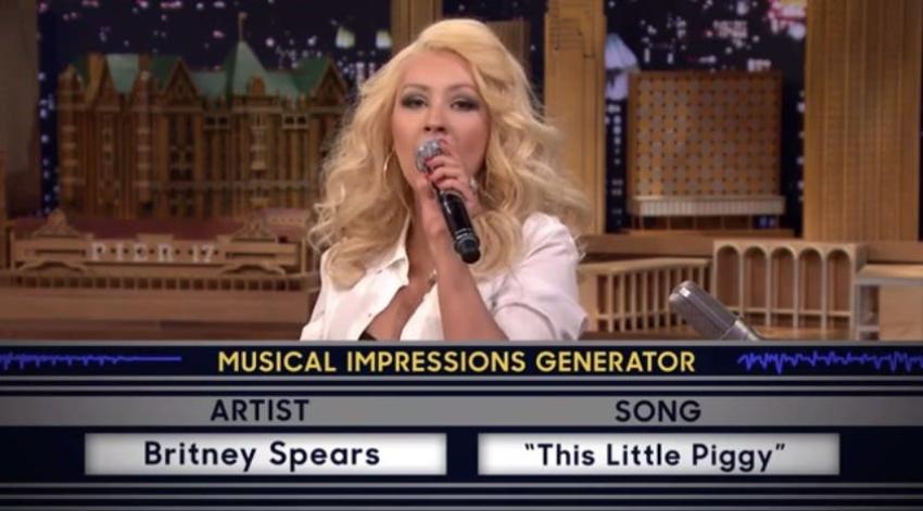 [VIDEO] Christina Aguilera sorprende imitando a Britney Spears en programa de TV