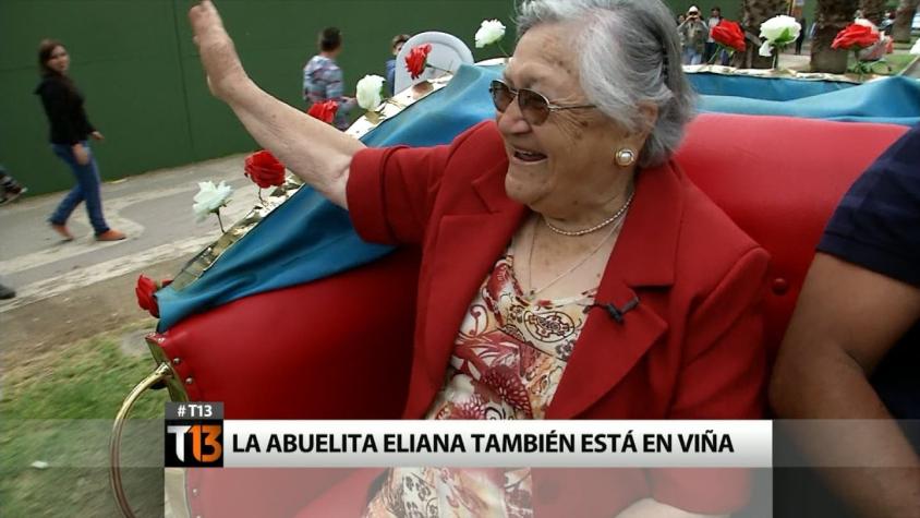 El fenómeno televisivo de la abuelita Eliana en Viña del Mar 2015