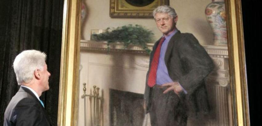 El guiño a Monica Lewinsky oculto en un cuadro de Bill Clinton