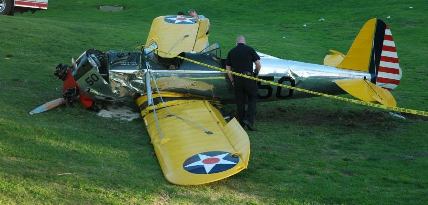 [FOTOS] Así quedó la avioneta estrellada donde viajaba Harrison Ford