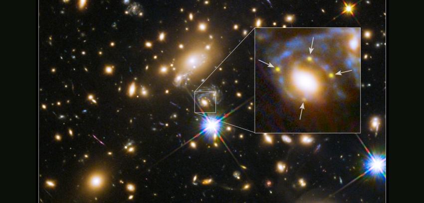 Cuatro imágenes de una supernova confirman teoría de Einstein