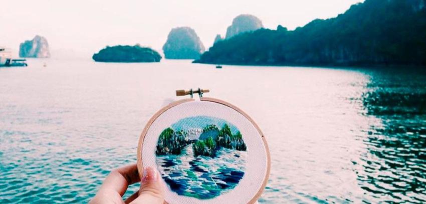 [FOTOS] La artista que borda fotos de paisajes alrededor del mundo