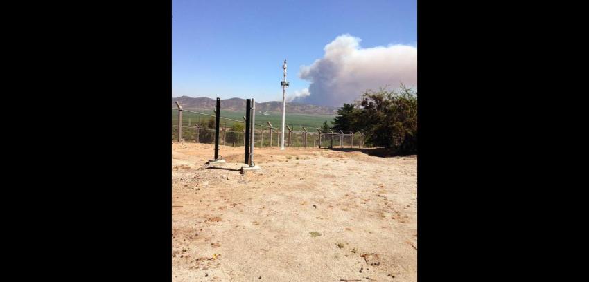 Declaran alerta roja para la comuna de San Pedro por incendio forestal