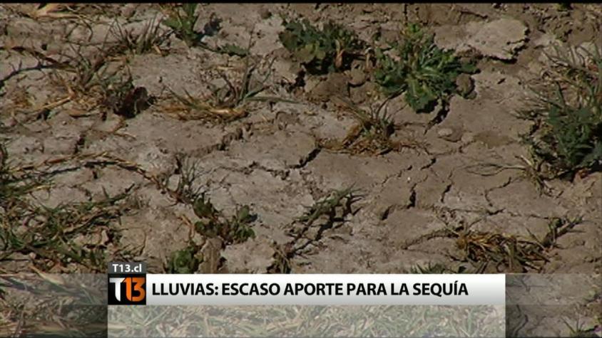 Las lluvias registradas este martes son un aporte escaso para la sequía