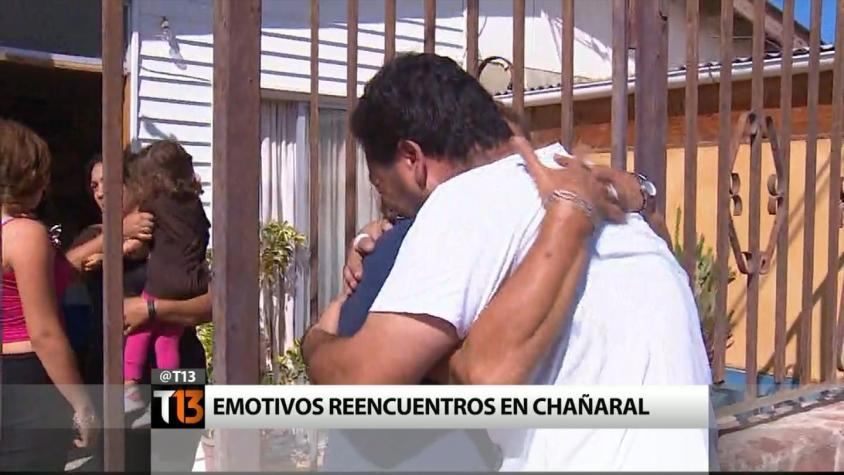 T13 registra los emotivos rencuentros en Chañaral