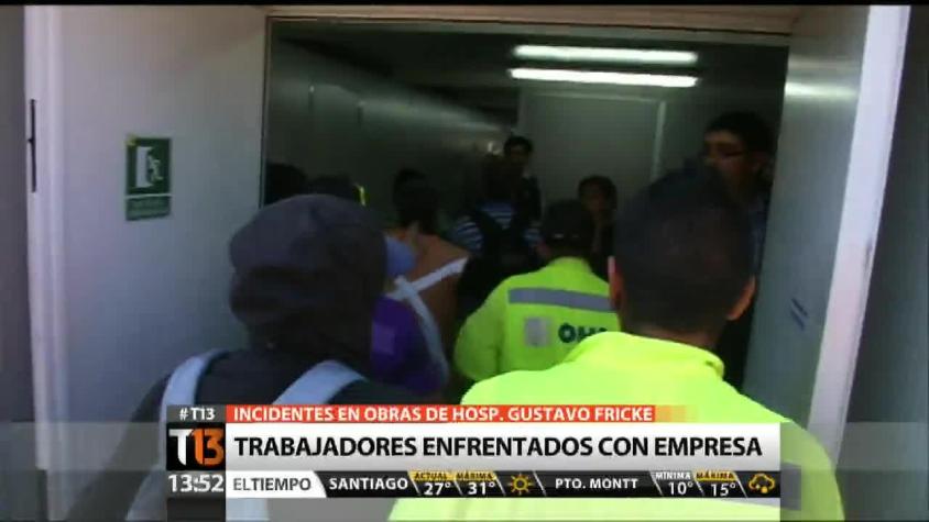 Incidentes en obras de hospital de Viña del Mar: Trabajadores ingresaron a oficinas de constructora