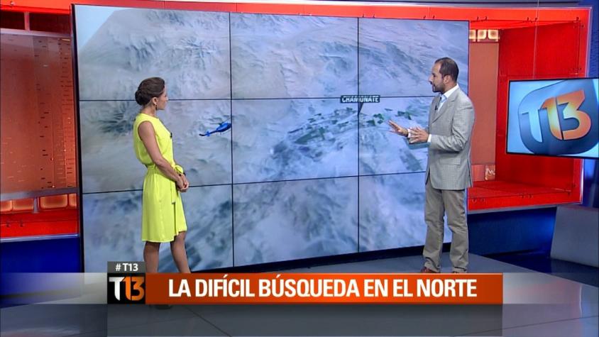 Constanza Santa María explica junto a experto en helicópteros la difícil búsqueda en el Norte