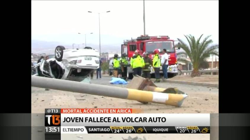 Accidente automovilístico en Arica deja un fallecido y dos heridos