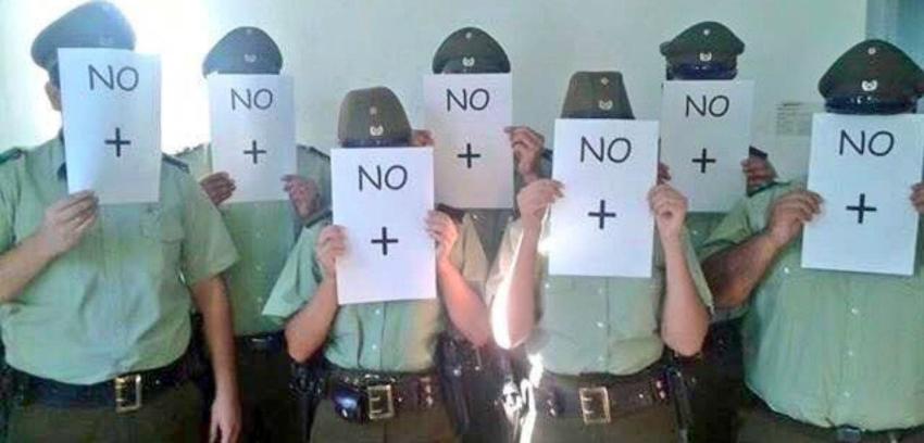 Carabineros analiza veracidad de foto de funcionarios apoyando campaña "No +"