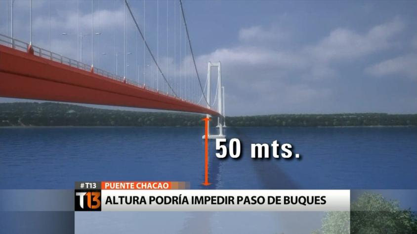 Construcción del puente Chacao impedirá el paso del 63% de los buques
