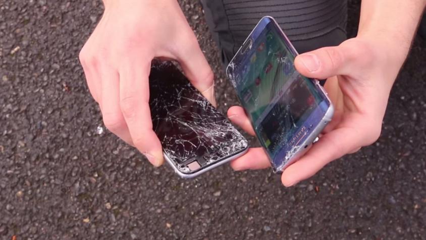 [VIDEO] Samsung Galaxy S6 v/s iPhone 6: La prueba de la caída