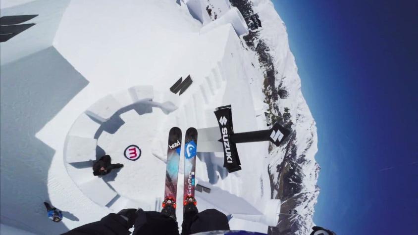 [VIDEO] Así se ven las sorprendentes piruetas de un esquiador en primera persona