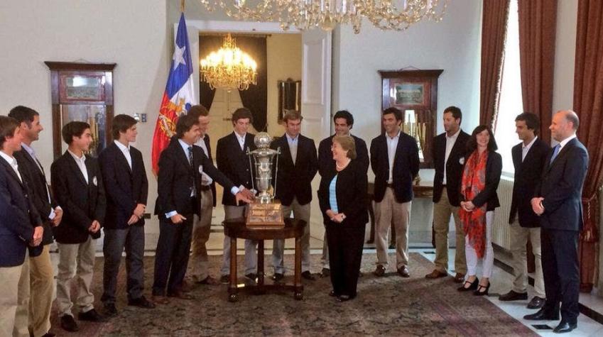 Presidenta Michelle Bachelet recibe a campeones mundiales de polo en La Moneda
