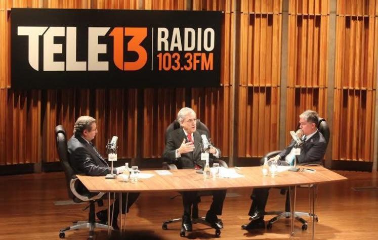 Mira el backstage de la entrevista a Sebastián Piñera en Tele13 Radio 103.3 FM