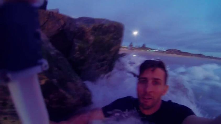 [VIDEO] Joven salva su drone a segundos de caer al océano