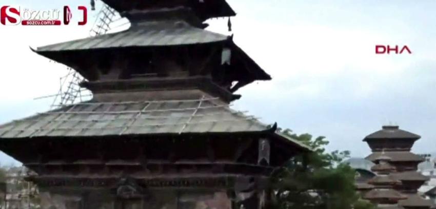 [VIDEO] Turista graba momento en que comienza terremoto en Nepal