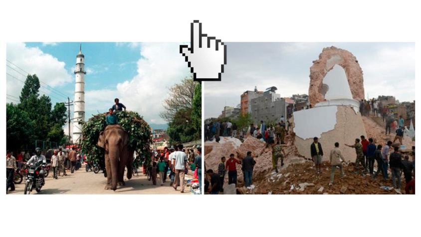 [Interactivo] Antes y después: los efectos del terremoto en Nepal