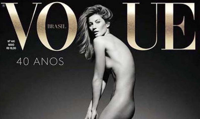 Gisele Bündchen sorprende con osado desnudo para Vogue
