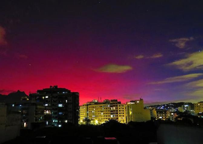 [FOTOS] Cómo la erupción del Calbuco llegó a dejar cielos multicolores en Brasil