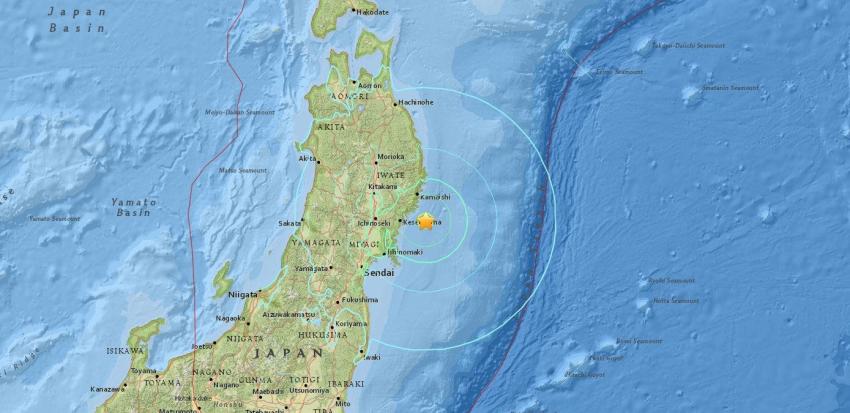 Sismo de 6,8 Richter sacude a isla de Japón