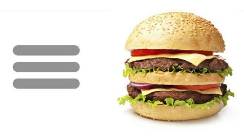 ¿Qué son las tres rayas que parecen una hamburguesa en su dispositivo móvil?