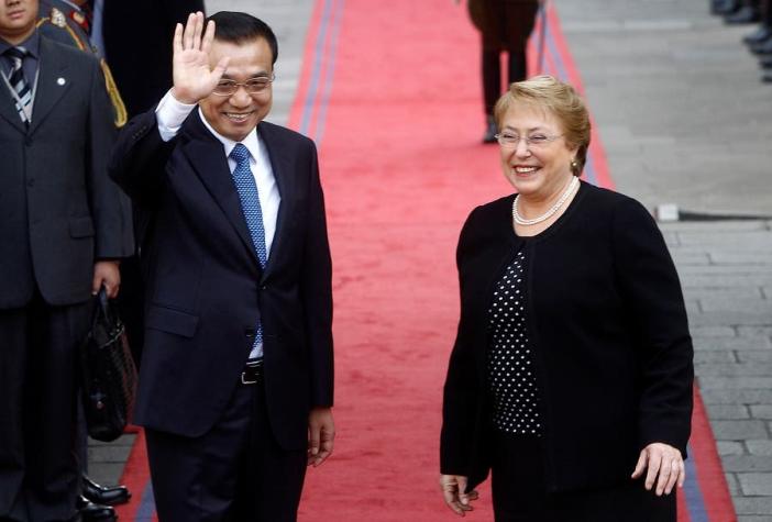 Presidenta Bachelet recibe al primer ministro de China, Li Keqiang