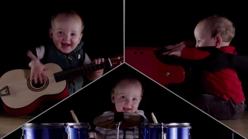 [VIDEO] “Baby band”, el tierno proyecto que multiplica a un pequeño de 8 meses
