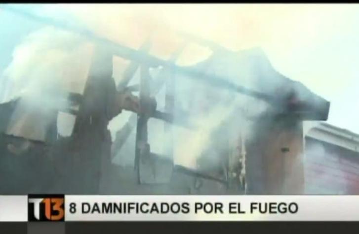 Ocho damnificados dejó incendio en Concepción