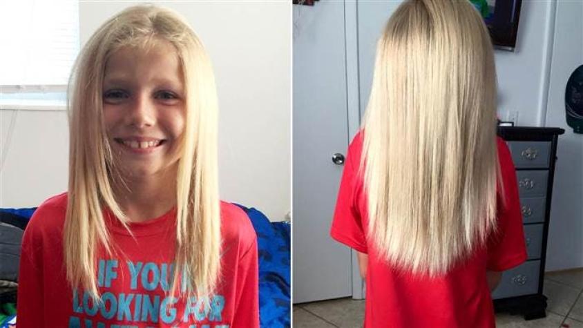 La emotiva historia del niño que dejó crecer su pelo para donarlo a niños con cáncer