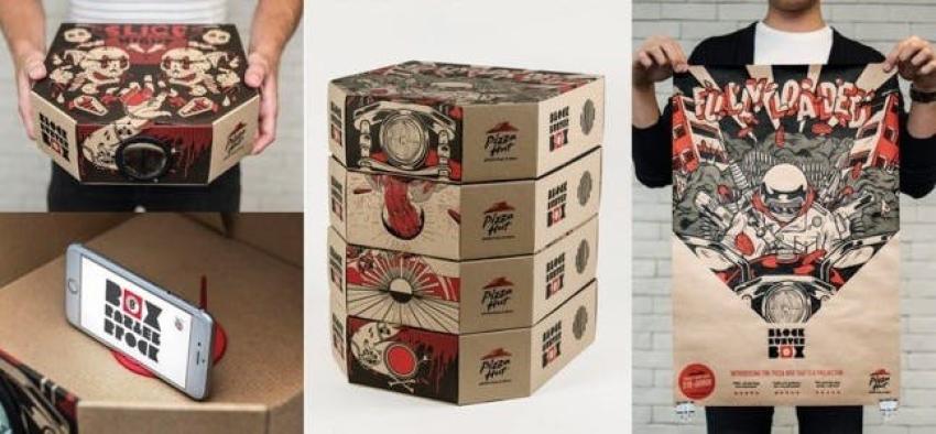 Comida y películas: La caja de pizza que se convierte en proyector de imágenes