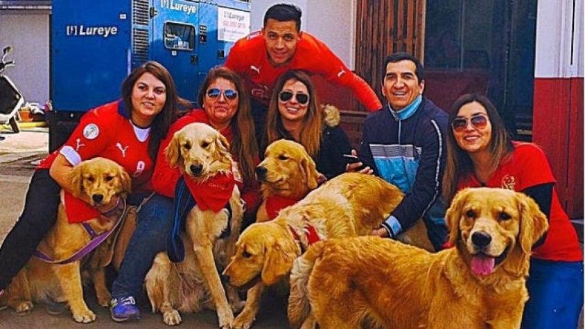 [VIDEO] Así fue la visita de los "perros hinchas" a Alexis tras triunfo ante Bolivia