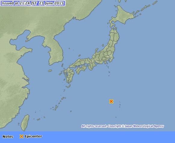 Terremoto sacude a islas de Ogasawara en Japón
