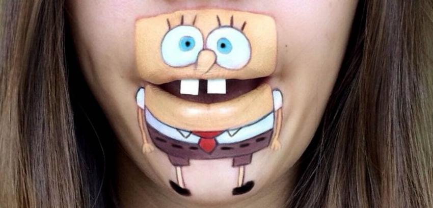 Los personajes de caricaturas que una artista inglesa dibuja en su rostro con maquillaje
