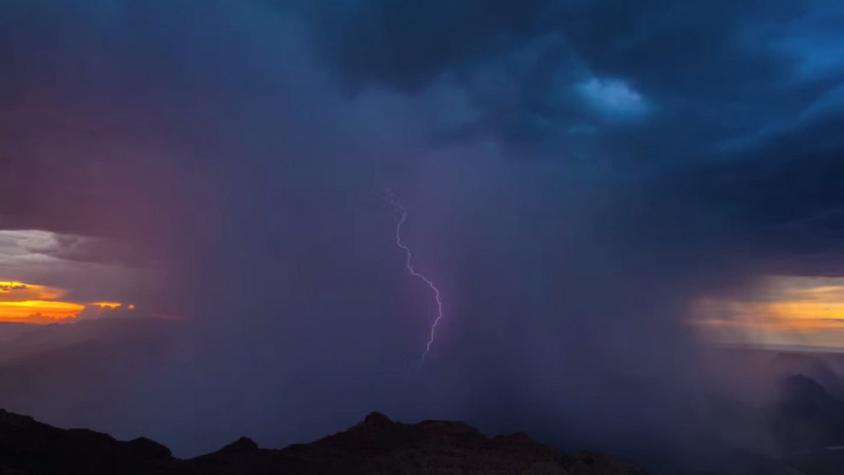 [VIDEO] Timelapse muestra impresionante tormenta en el Gran Cañón