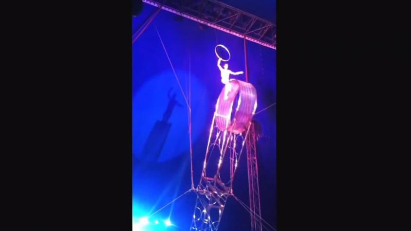 [VIDEO] Acróbata de circo mexicano sufre grave caída durante show
