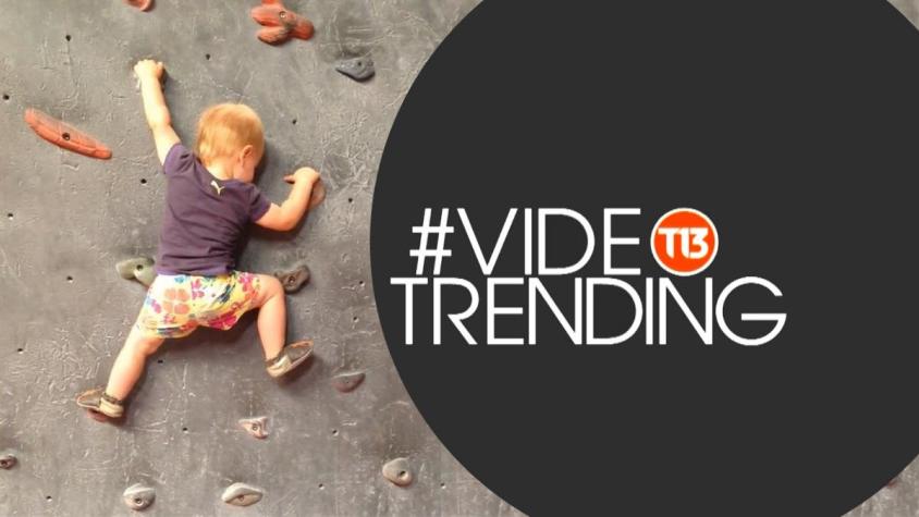 [VIDEO] #VideoTrending: La impresionante niña de 1 año que escala como profesional